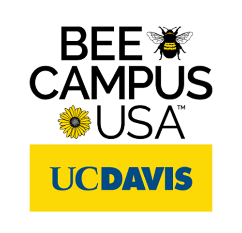 Bee Campus USA wordmark with UC Davis wordmark underneath.
