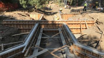 Construction at the Arboretum Waterway