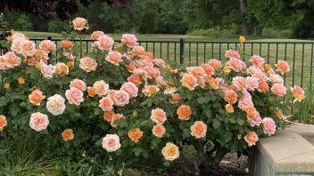 Blooming roses in a gradients of pinks
