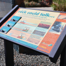 Interpretative sign at the California Rock Garden